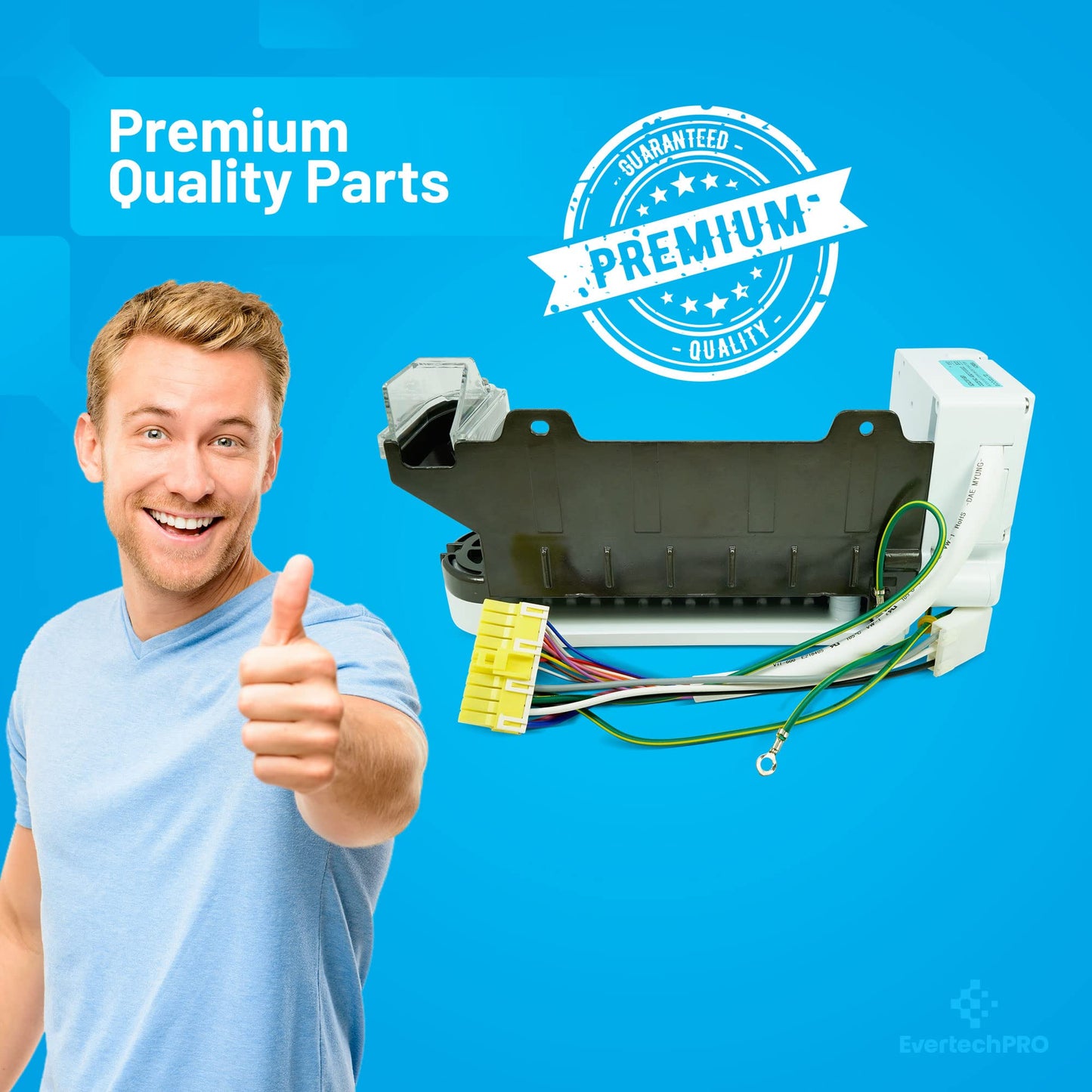 EvertechPRO AEQ73130002 Ice Maker Assemblykit Replacement for LG Refrigerator PS11700763