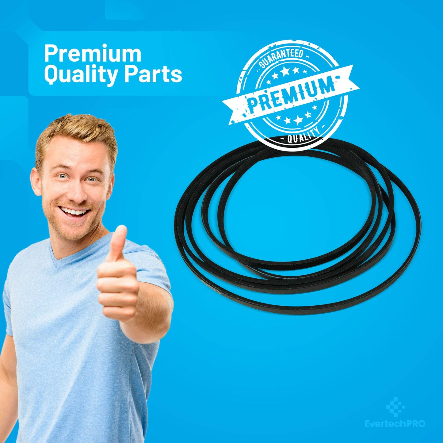 EvertechPRO 661570 Dryer Drum Belt Replacement for Whirlpool Dryer 2925 3387610 3389728 3393999