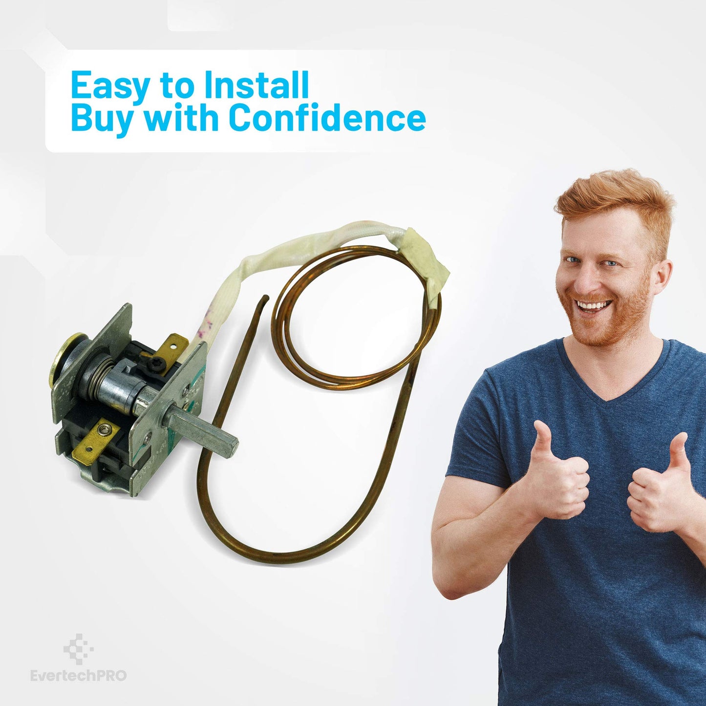 EvertechPRO Range Oven Thermostat Assembly Replacement for GE WB20K8 WB20K10023 WB20K10008 164D2793P001 183D5463P001