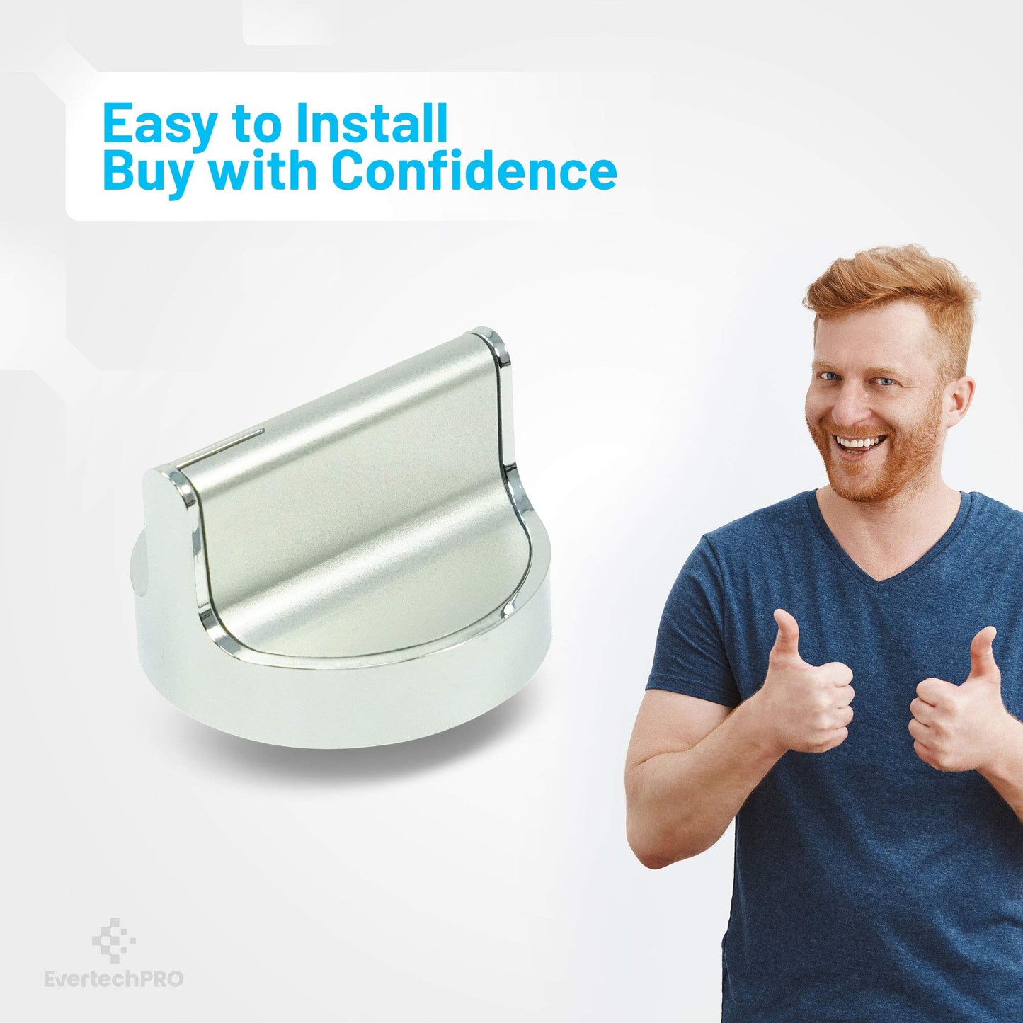 EvertechPRO W10594481 Knob Pack of 5 Replacement for Whirlpool Range W10594481