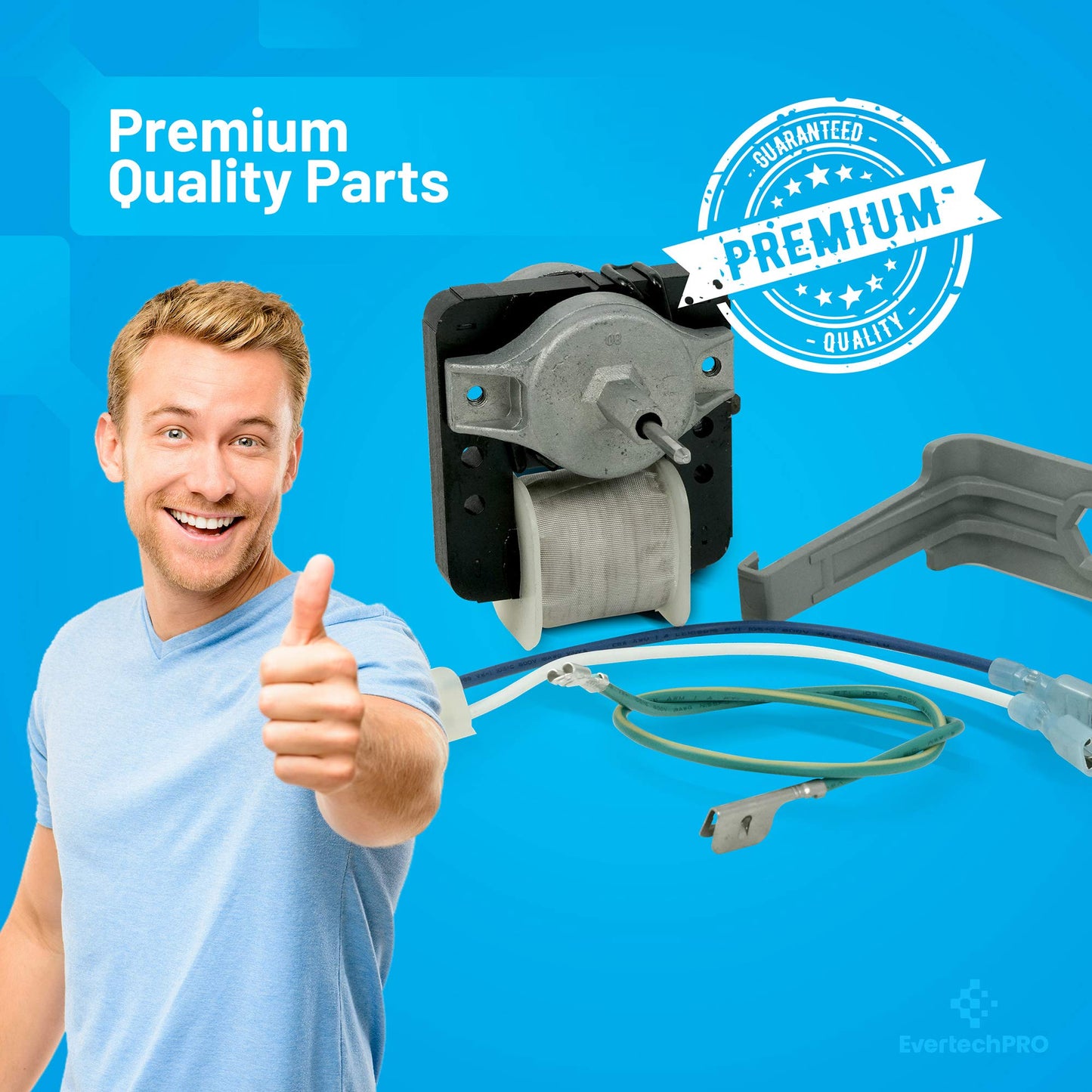 EvertechPRO 12002744 Motor Kit Replacement for Whirlpool Refrigerator 12002744 67003917 1174059 67006515