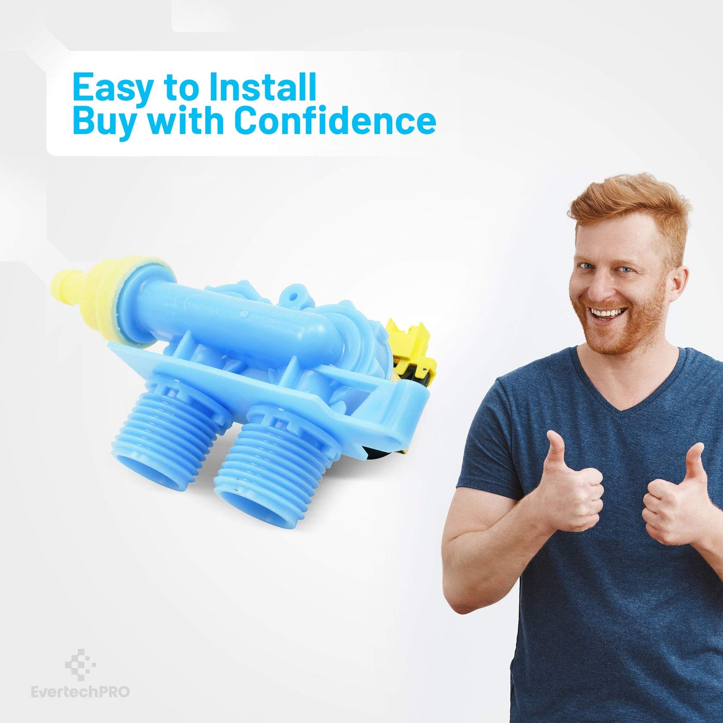 EvertechPRO Washer Water Valve Replacement for Whirlpool 8182862 1194900 AH1485990 EA1485990 PS1485990