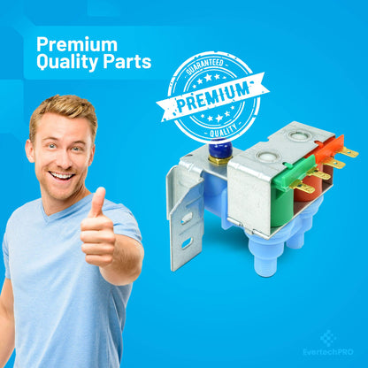 EvertechPRO Refrigerator Dual Inlet Water Valve Kit Replacement for Whirlpool 2188542 2155062 2181706 2181707 2181729
