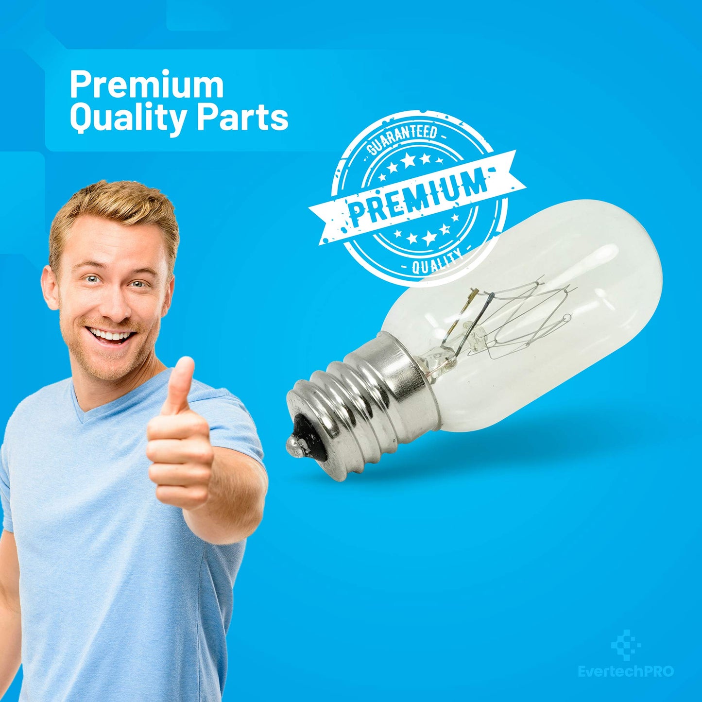 EvertechPRO 6912W1Z004B Light Bulb Replacement for LG Microwave 6912W1Z004A 1266875 3B70067E 6912W12004A