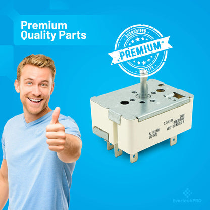 EvertechPRO Range Infinite Switch Control Replacement for Whirlpool 7403P238-60 7403P238-60 705120 7403P262-60 7403P373-60