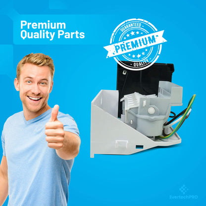 EvertechPRO W10251076 Icemaker Replacement for Whirlpool Refrigerator 1871559 AH2579400 EA2579400 PS2579400