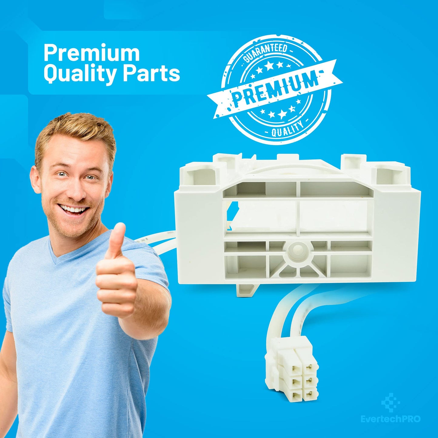EvertechPRO 243297613 for Frigidaire Gallery Ice Maker, fits Frigidaire Icemaker Replacement, High Quality, Compatible with Frigidaire Ice Maker Replacement 243297603 243297606 243297607 243297609