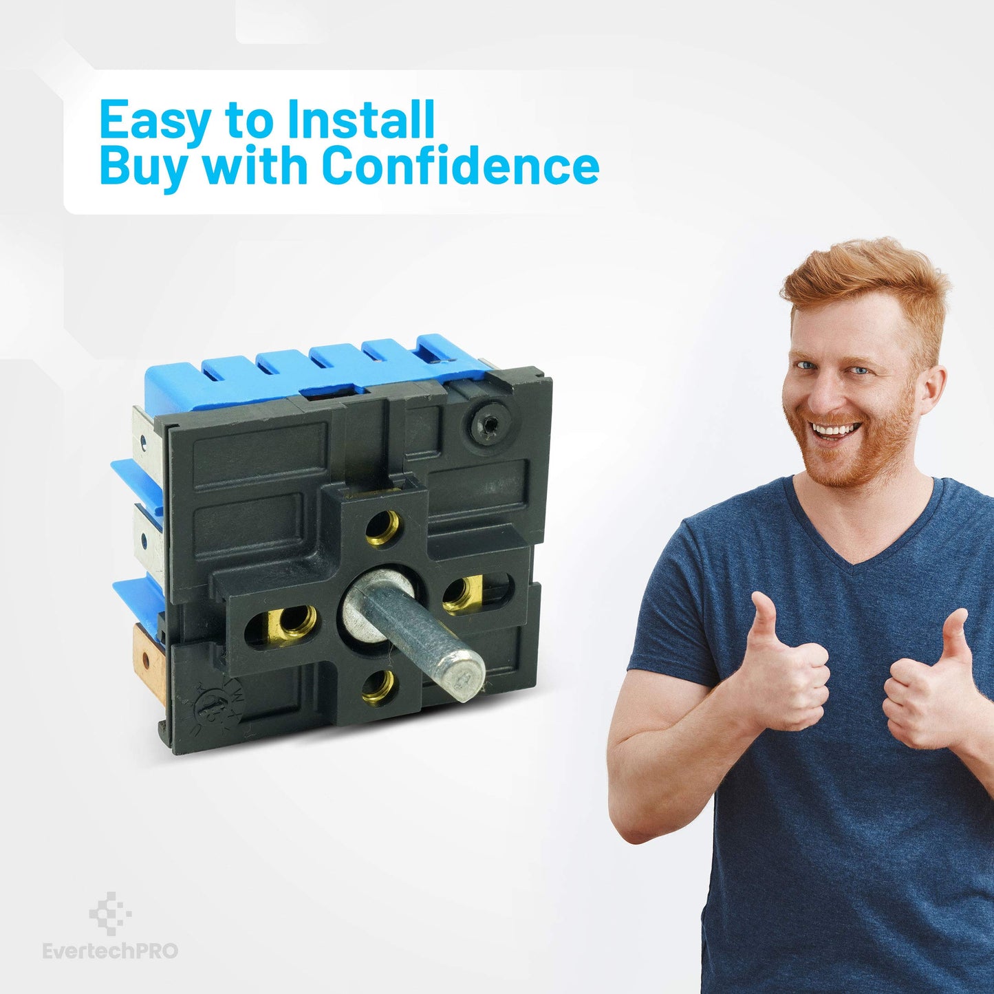EvertechPRO Appliance Infinite Switch Control Replacement for Whirlpool W10857622 W10437092