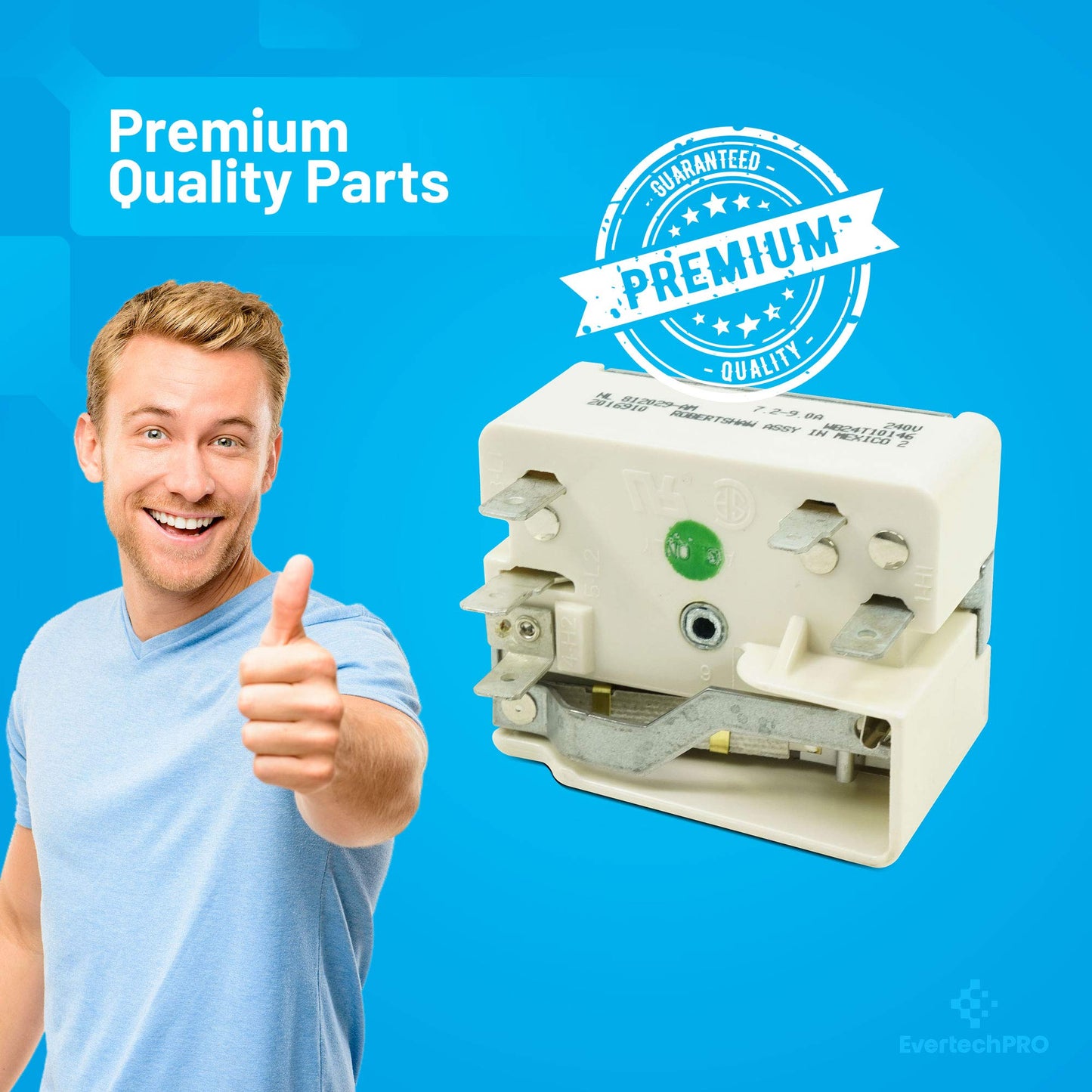 EvertechPRO Range Surface Element Control Replacement for GE WB24T10146 1473851 AH1765836 EA1765836 PS1765836