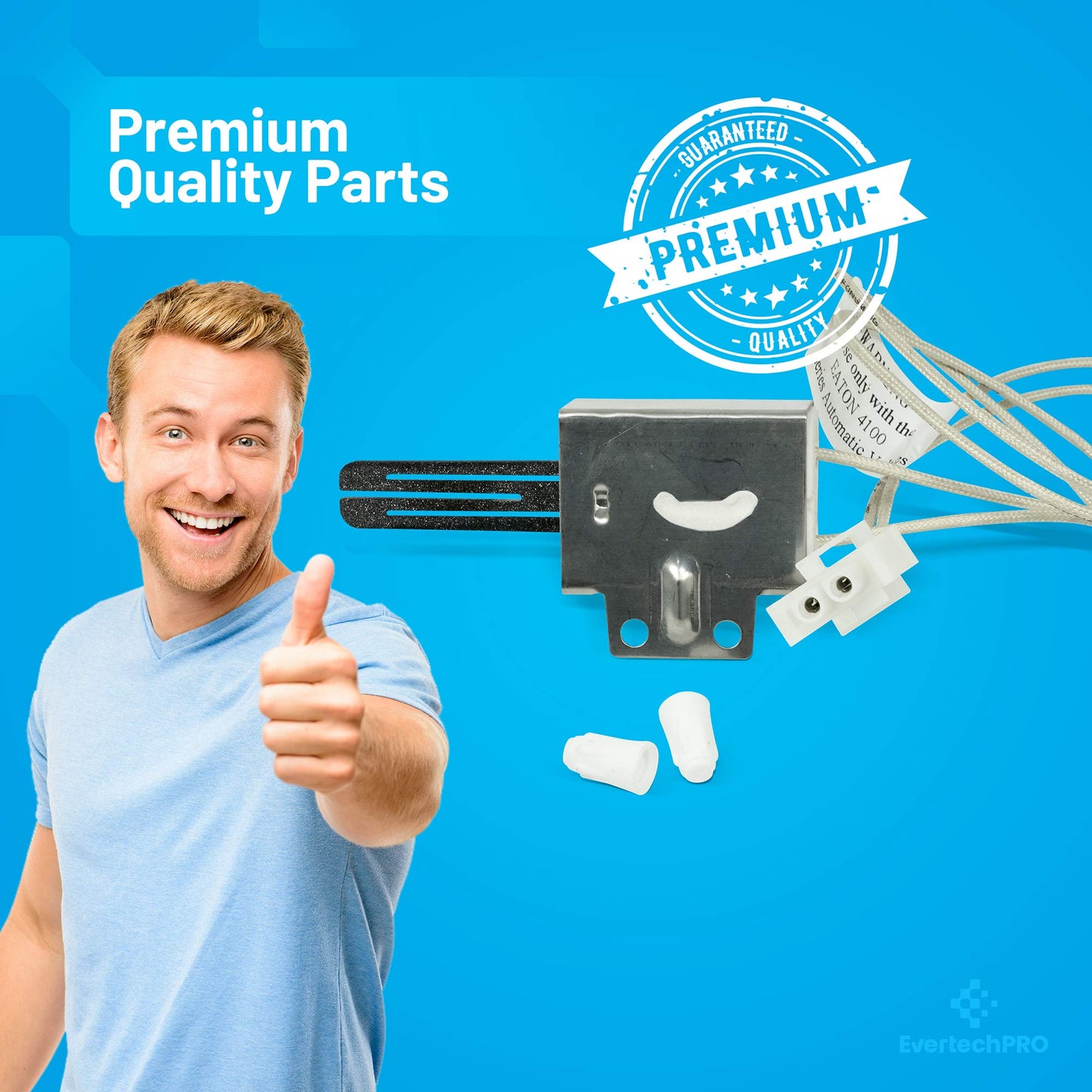 EvertechPRO WB13K10043 Ignitor Glow Bar Replacement for GE Appliance 2119389 PS4704151
