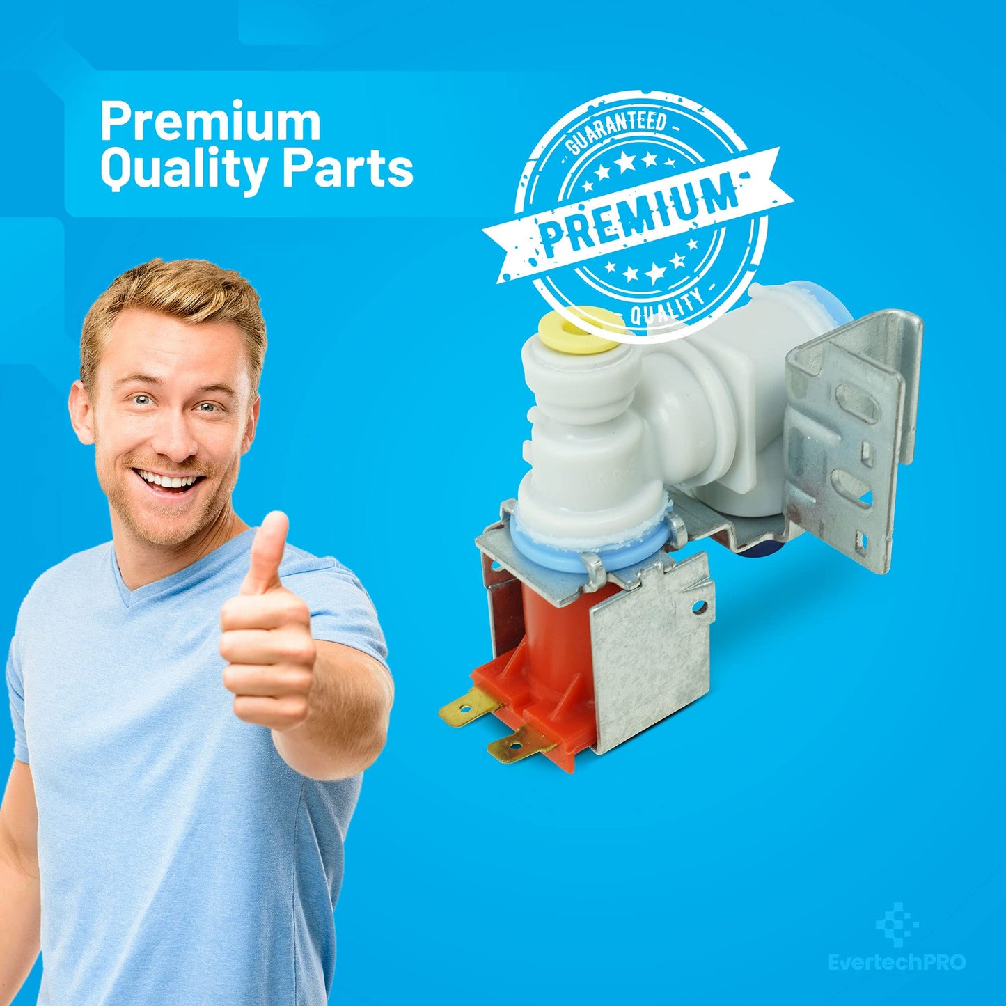 EvertechPRO 2315576 Original Version Ice Maker Water Valve for Whirlpool Refrigerator 2315508 2210436 W10219716 4318047