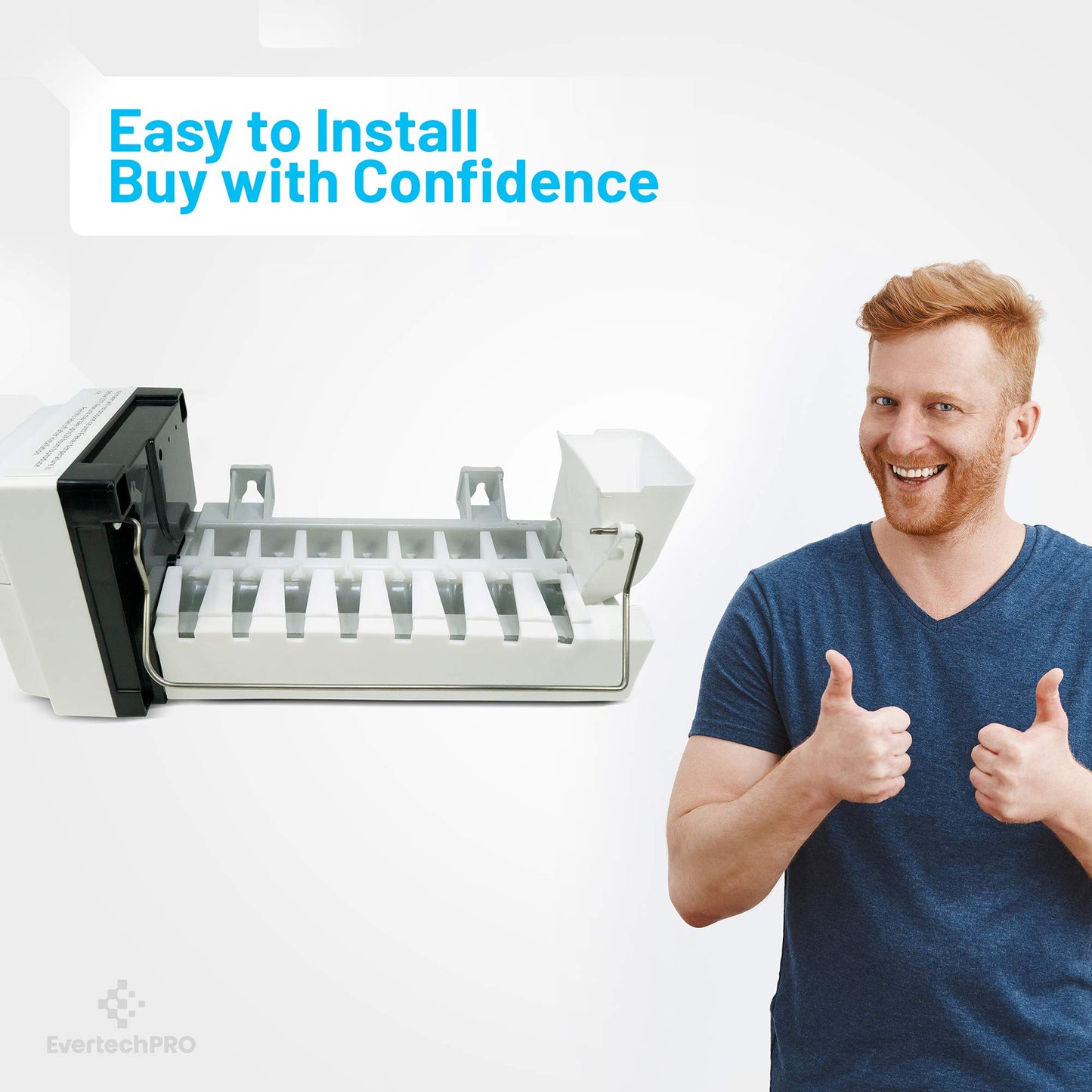 EvertechPRO W10882923 Icemaker Replacement for Whirlpool Refrigerator W10377151 PS11769140 WPW10377151