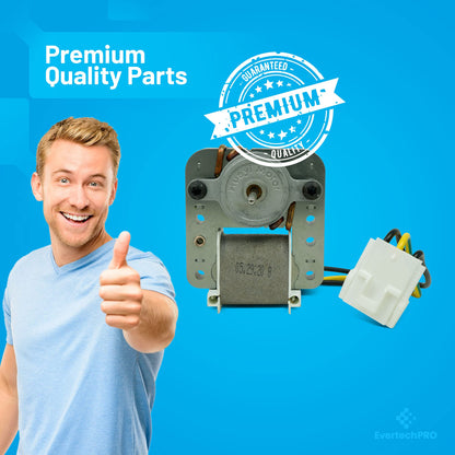 EvertechPRO Refrigerator Motor Replacement for Frigidaire GE 297250000 WR60X10066 WR60X10120 216914200 216934100 1483843 297309000