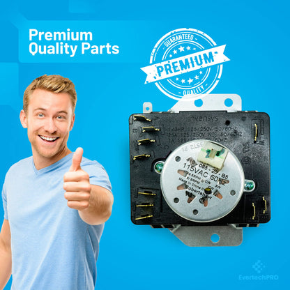 EvertechPRO W10185981 Timer Replacement for Whirlpool Dryer 1481704 AH2348530 EA2348530 PS2348530