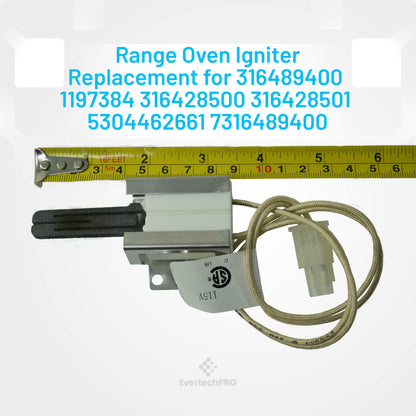 EvertechPRO Range Ignitor Replacement for 316489400 1197384 316428500 316428501 5304462661 7316489400