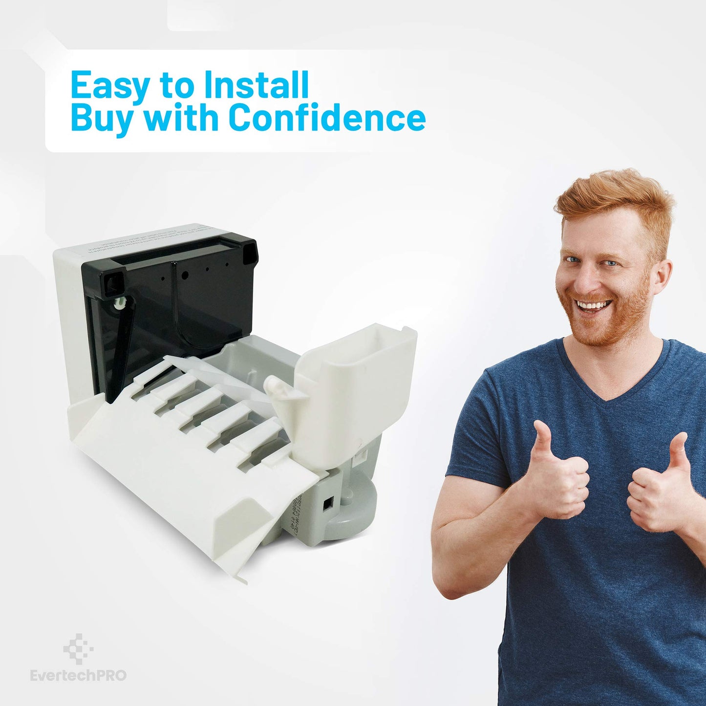 EvertechPRO W10190961 Icemaker Replacement for Whirlpool Refrigerator 2212352 W10122503 1468991 2212353