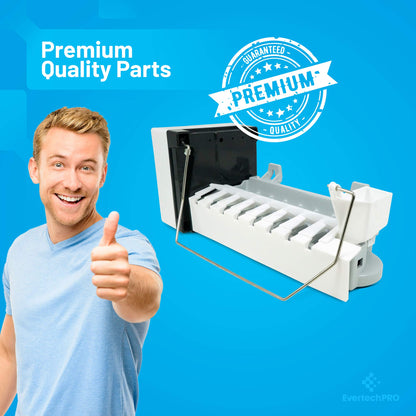 EvertechPRO D7824706Q Replacement Icemaker Replacement for Whirlpool Refrigerator D7824706Q 0056504 0056599 0056605